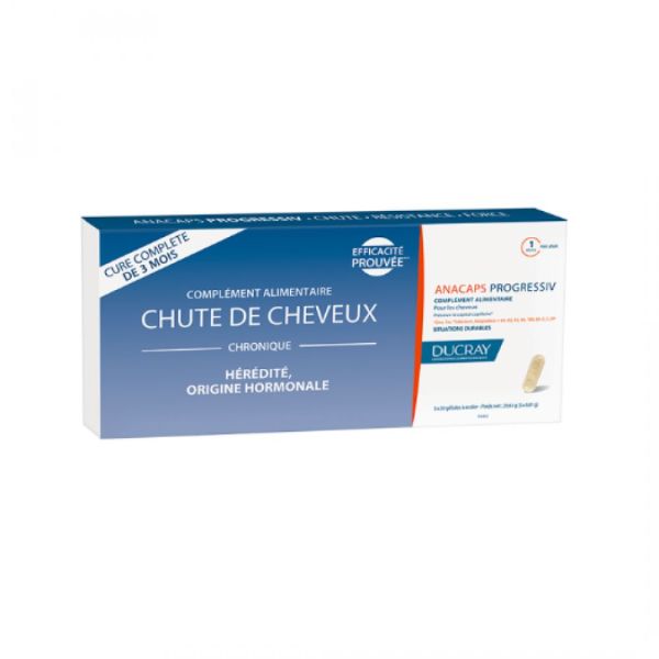 Ducray - Anacpas Progressiv chute de cheveux - 3x30 gélules