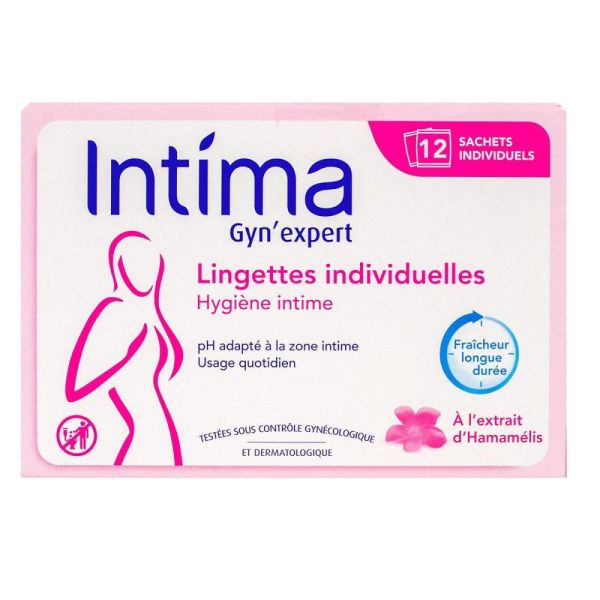 Intima - Gyn'expert lingettes individuelles - 12 sachets
