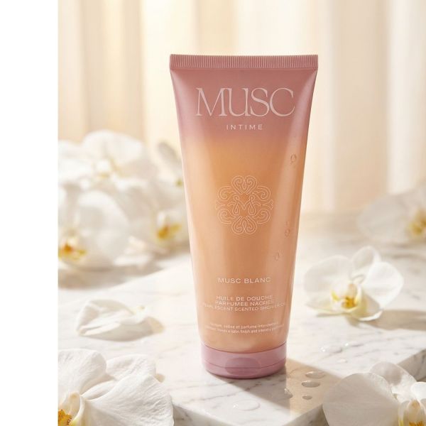 Musc Intime - Musc Blanc huile de douche parfumée nacrée - 200ml