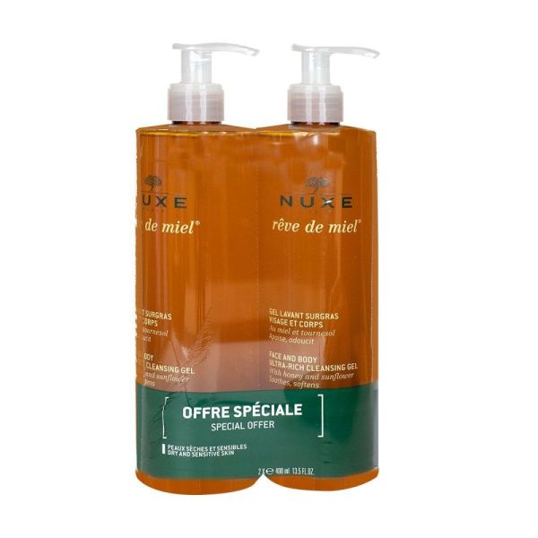Nuxe - Rêve de miel Gel lavant surgras - 400ml