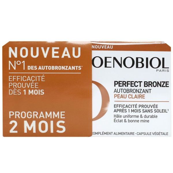 Oenobiol - Perfect bronze peau claire - programme 2 mois - 60 capsules