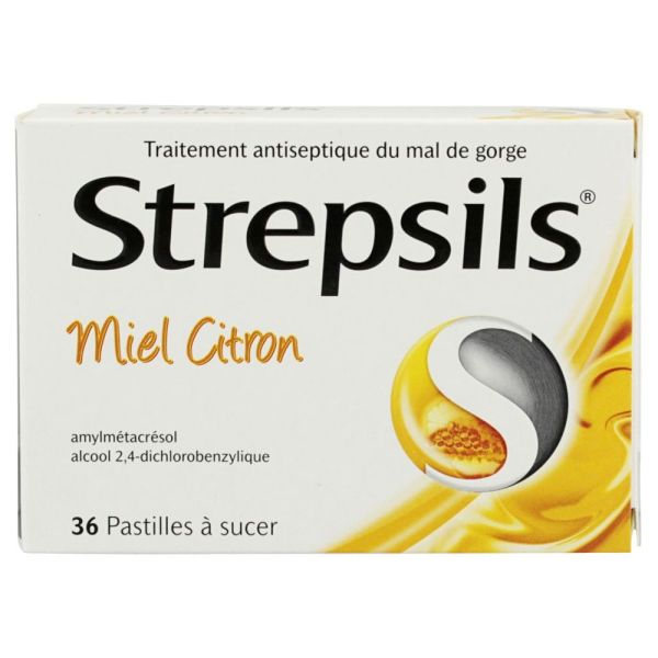 Reckitt - Strepsils Pastilles Miel Citron - 36 pastilles