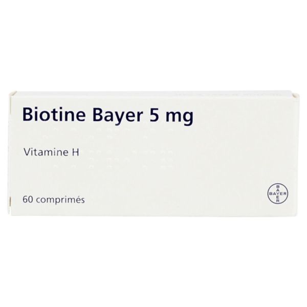 Bayer - Biotine Vitamine H 5mg - 60 comprimés