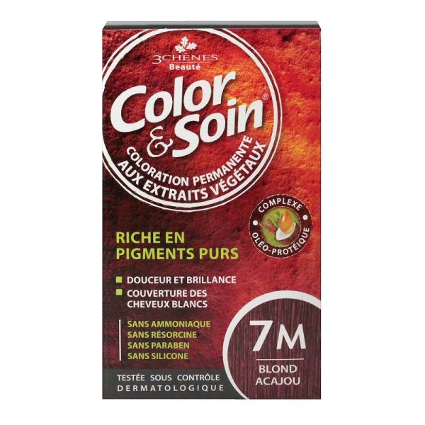 Color & Soin - Coloration Permanente - 7M Blond acajou