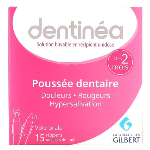 Gilbert - Dentinea solution buvable poussée dentaire - 30 unidoses 1ml