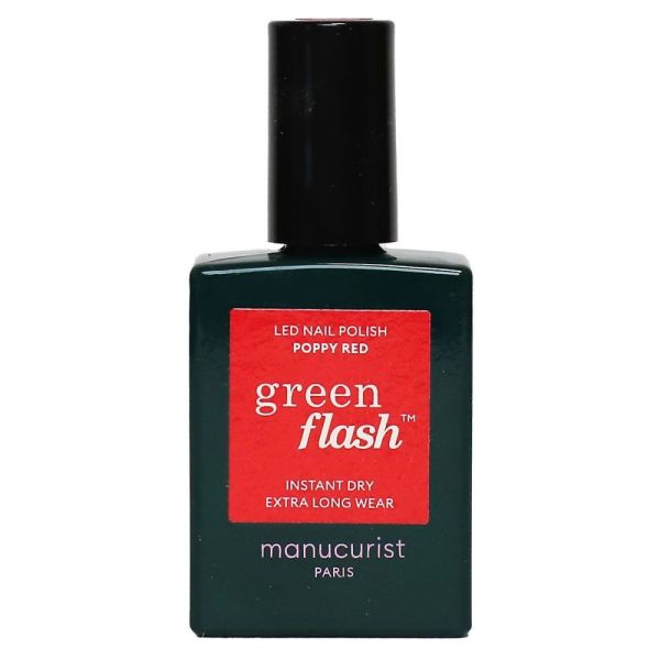 Manucurist - Vernis semi permanent green flash Poppy red - 15ml
