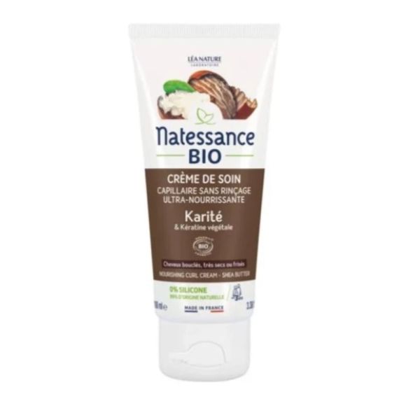 Natessance - Crème de soin capillaire sans rinçage au karité - 100mL