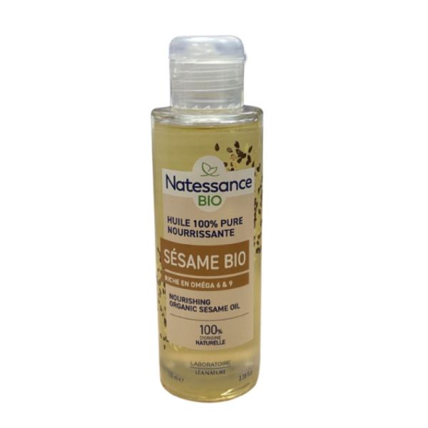 Natessance - Huile végétale de sésame 100 % pure - 100 ml