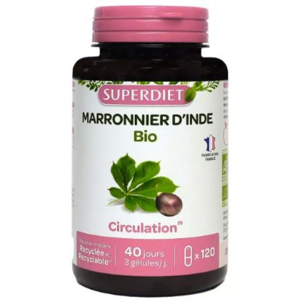 Superdiet - Marronnier d'inde bio - 120 gélules