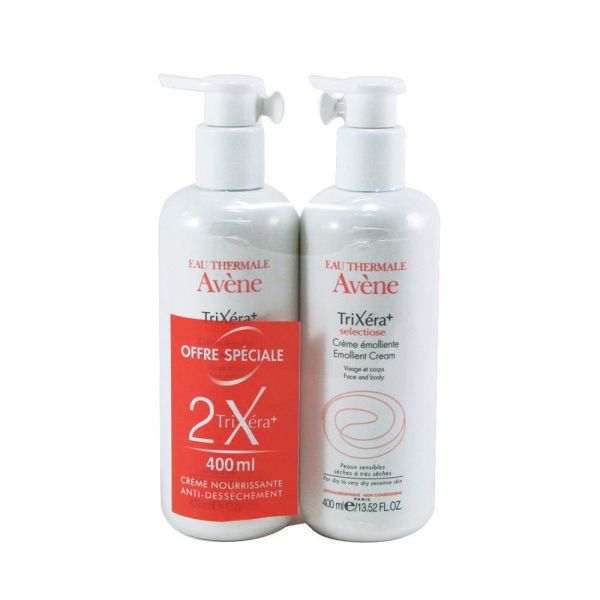 Avène - Trixéra+ crème émolliente - 2x400ml