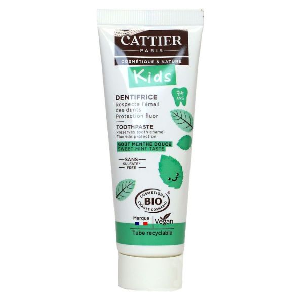 Cattier - Kids Dentifrice 7 Ans et plus Bio Menthe Douce - 50ml