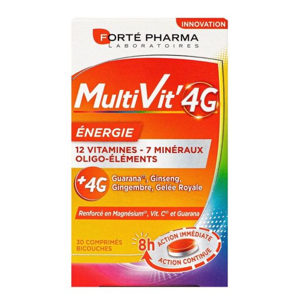 Forté Pharma - MultiVit' 4G - 30 Comprimés