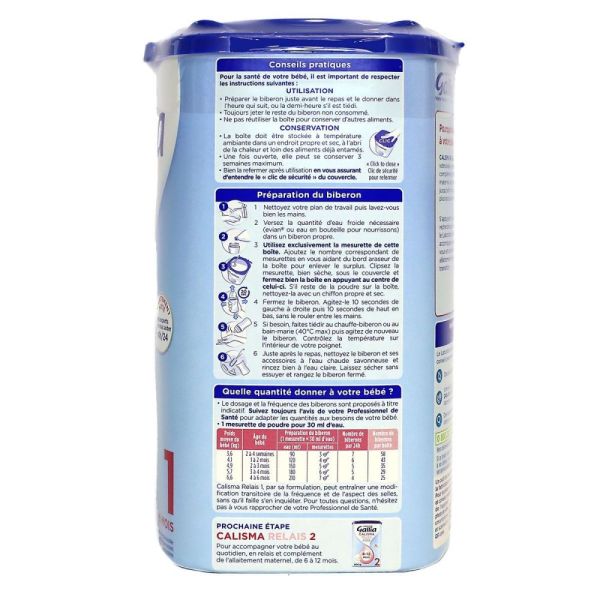 Gallia - Calisma Relais 1er âge 0-6mois - 800G