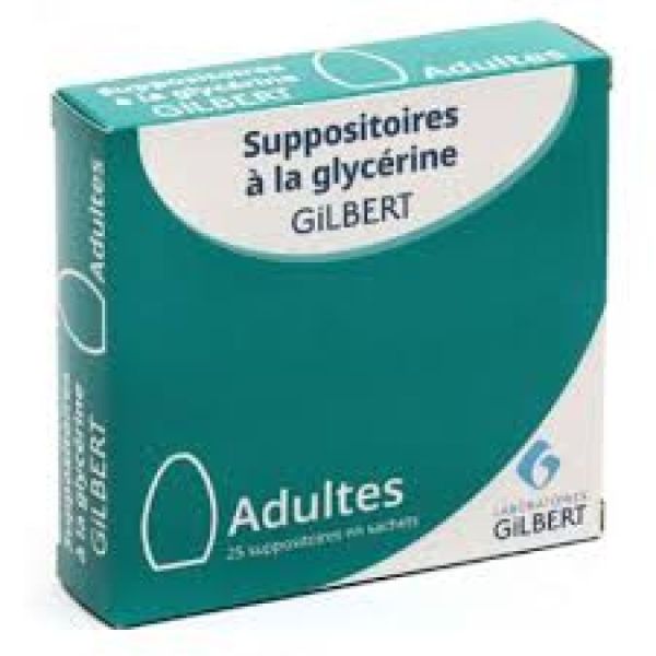 Gilbert - Suppositoires adultes - 25 suppo