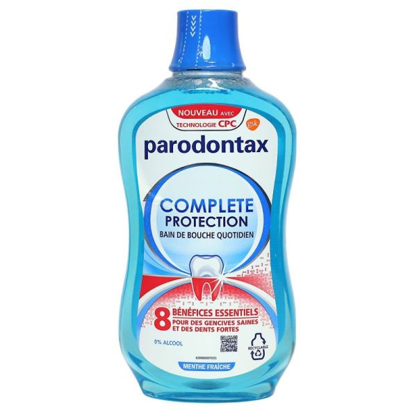Parodontax - protection complete sans alcool - menthe fraiche 500mL