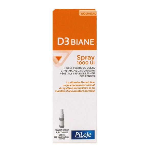 Pileje - D3 Biane 1 000  UI - Spray sublingual
