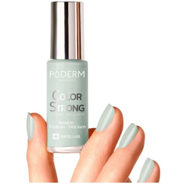 Poderm Professional - Vernis Color Strong Durcisseur Soft sage - 8ml