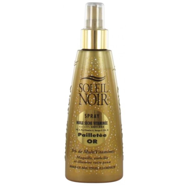 Soleil Noir - Huile sèche vitaminée Pailletée Or - 150ml