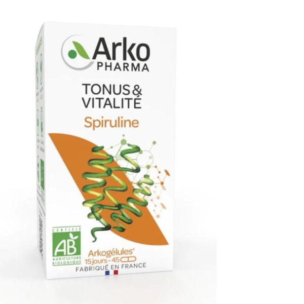 Arkopharma - Tonus et vitalité Spiruline 50 jours - 150 gélules
