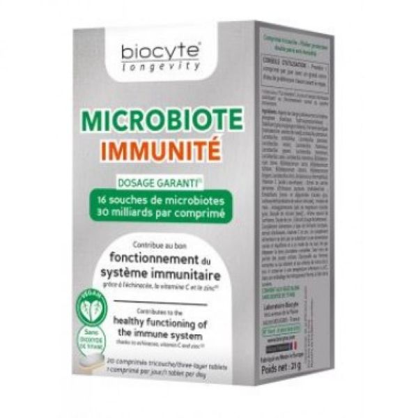 Biocyte - Microbiote Immunité - 20 comprimés