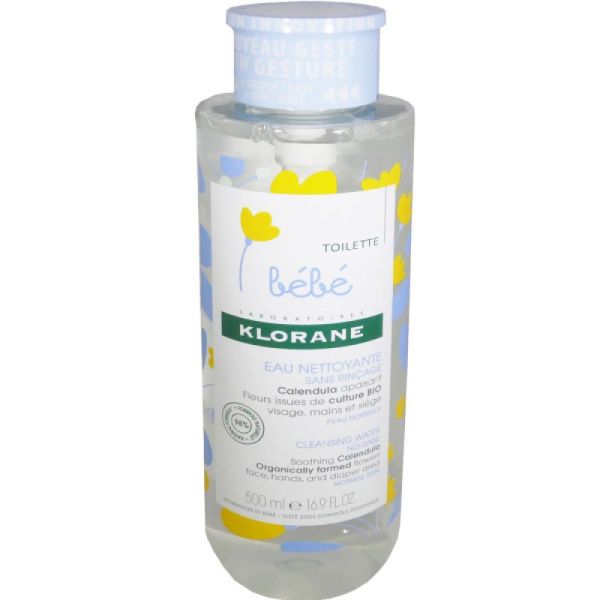 Klorane Bébé EAU NETTOYANTE SANS RINÇAGE - 500 ml