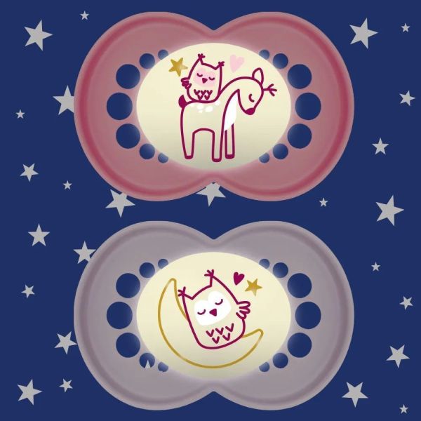 Mam - Sucettes Original Nuit 6mois+ renard et ours - 2 sucettes