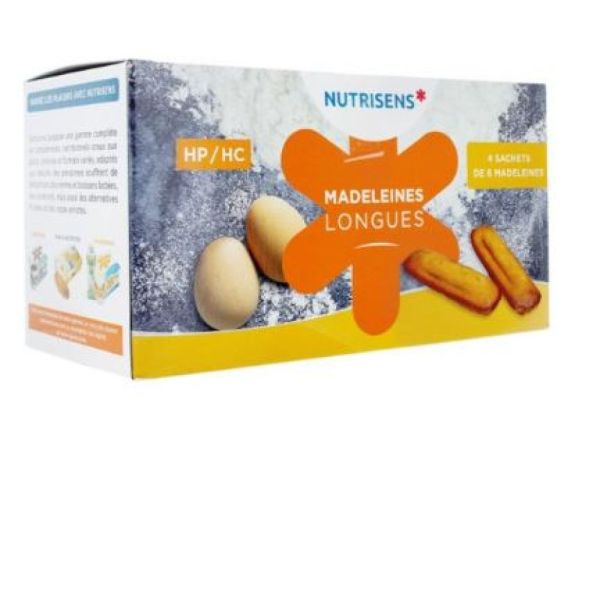 Nutrisens - Madeleines longues Hp/Hc - Sachet 4X6