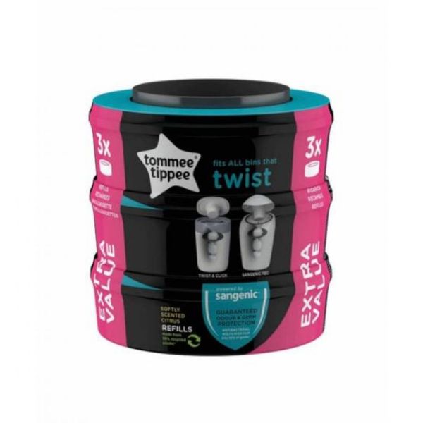 Tommee Tippee - Recharges pour Twist & Click / Sangenic tec x3
