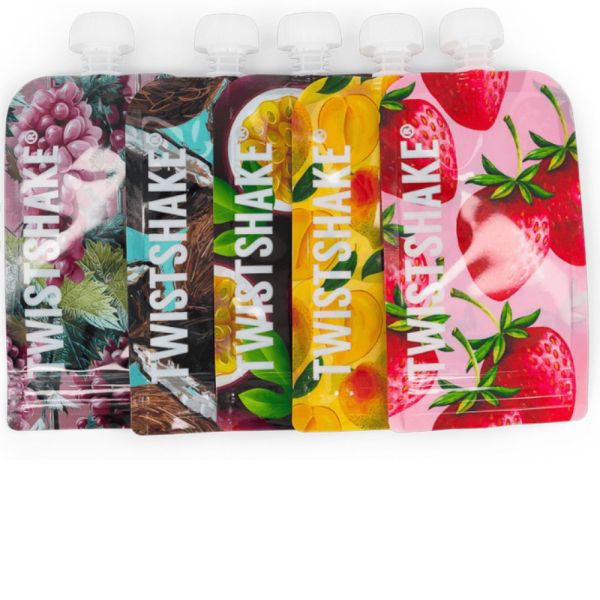 TWISTSHAKE - Squeeze Bags Sachets Réutilisables 220 ML 5 pack