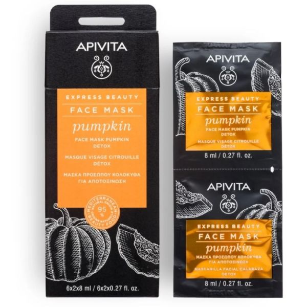 Apivita - Masque Visage Detox Citrouille - 2x8 Ml