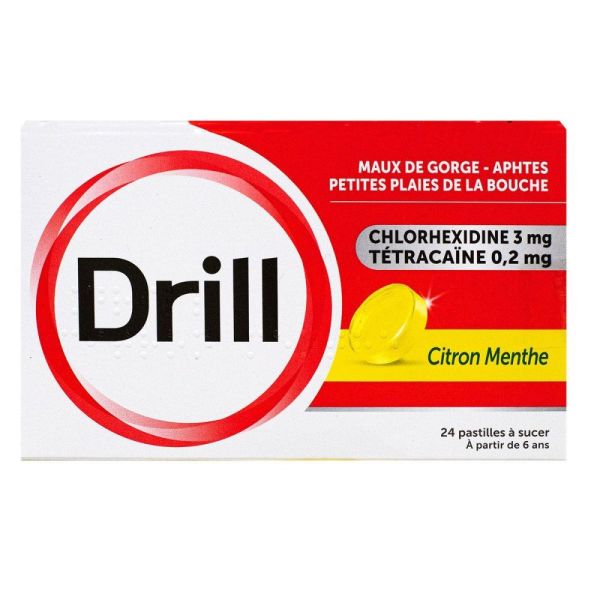 Drill - Citron Menthe - 24 pastilles à sucer
