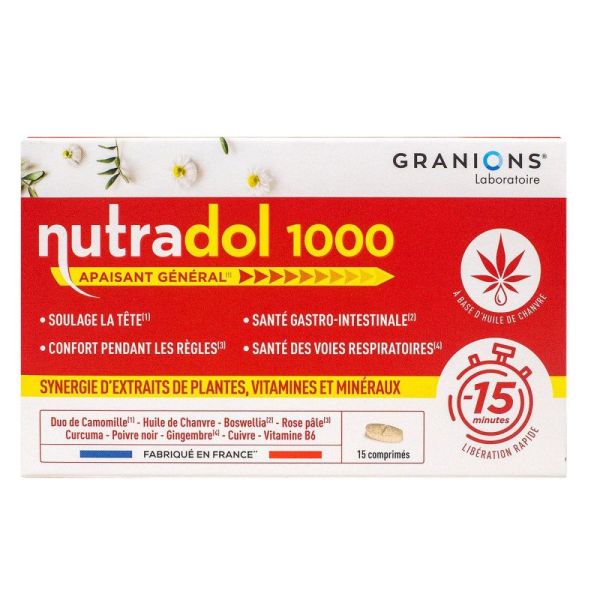 Granions - Nutradol 1000 - 15 comprimés