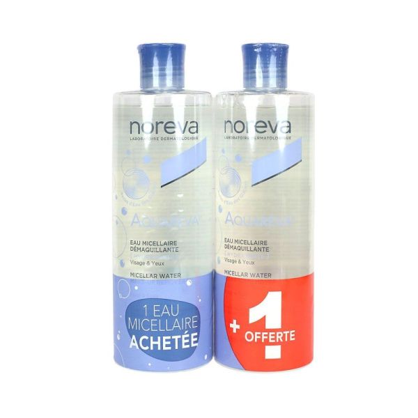 Noreva - Aquavera Eau micellaire démaquillante - Lot de 2x400ml