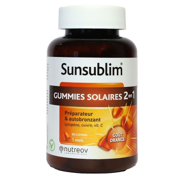 Nutreov - Gummies solaire Préparateur & autobronzant - 60 capsules