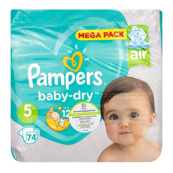 Pampers - Baby Dry taille 5 - 74 couches