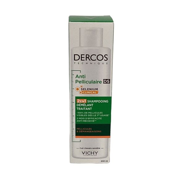 VICHY - DERCOS Shampoing Anti-Pelliculaire DS 2 en 1 - 200 ml
