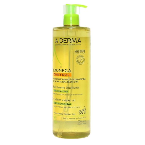 Aderma - Exomega control huile lavante émolliente - 750ml