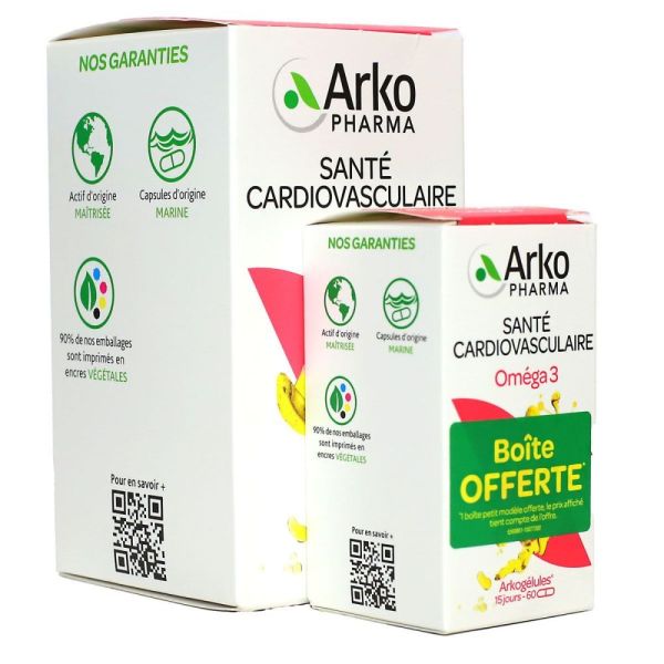 Arkopharma - Santé cardiovasculaire Oméga 3 - 180 capsules + 60 offertes