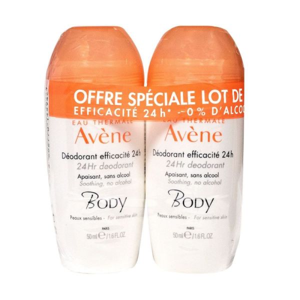 Avène - Déodorant efficacité 24 heures - lot de 2