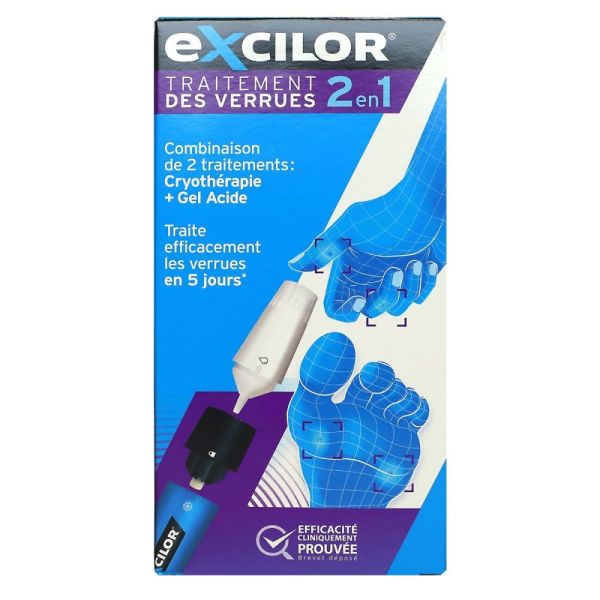 Cooper - Excilor traitement des verrues 2 en 1 - 1 stylo