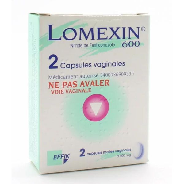 Effik - Lomexin 600 Capsule Vaginal - 2 capsules