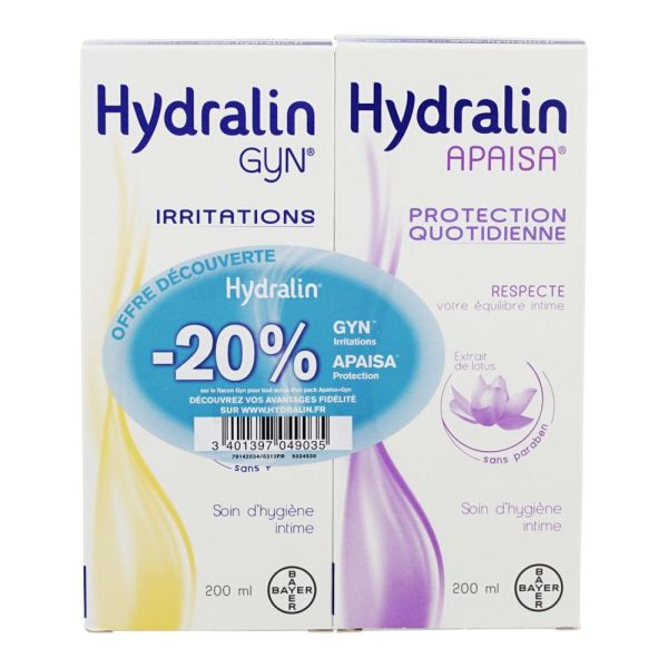 Hydralin - Gyn irritation 200 ml + Quotidien 200 ml