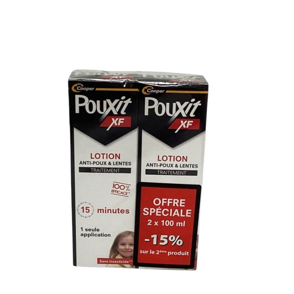 Pouxit - Lotion Traitement Anti-Poux & Lentes Lot de 2 x 100 ml - 200ml