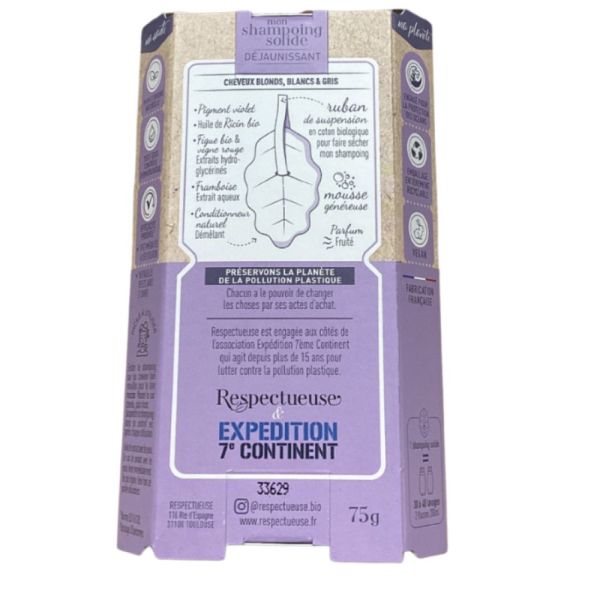 Respectueuse - Shampoing Solide Déjaunissant - 75 g