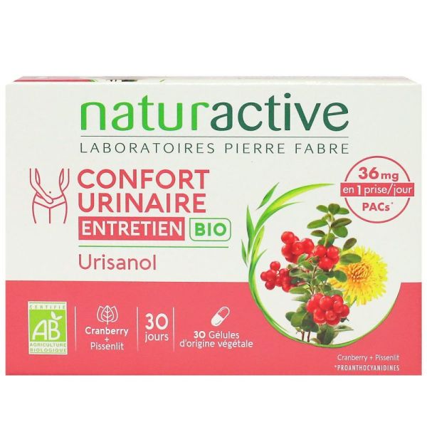 Naturactive - Urisanol confort urinaire entretien bio - 30 gélules