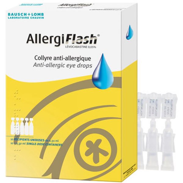 AllergiFlash 0,05% Collyre anti-allergique - 10 x 0,30 ml unidoses