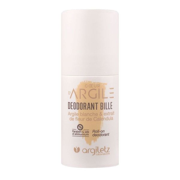 Argiletz - Déodorant bille argile blanche & calendula - 50 ml