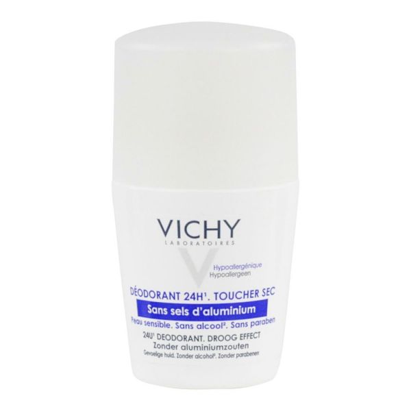 Vichy - Déodorant 24H Toucher Sec Peau Sensible Roll-On - 50 ml