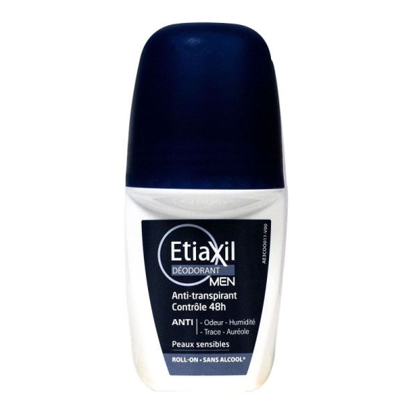 Etiaxil - Déodorant men anti-transpirant contrôle 48h - Roll on - 50ml