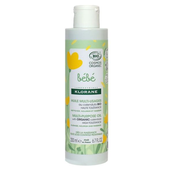 Klorane - Huile multi-usages bébé au calendula bio - 200ml